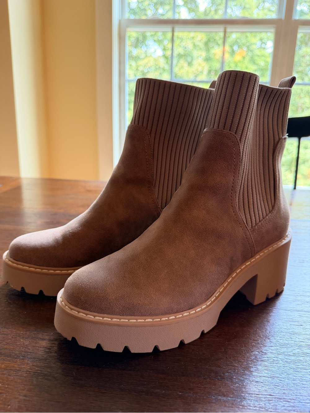 Dolce Vita Mushroom Suede Lug Chelsea Boot